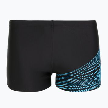 Мъжки боксерки за плуване Speedo Medley Logo Aquashort black/picton blue