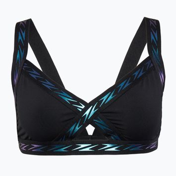 Speedo Твърдо лого Еластичен бански с кръстосана предна част антрацит