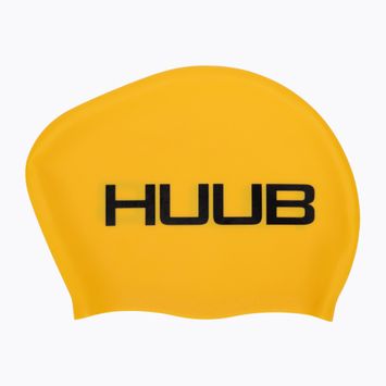 HUUB Шапка за плуване Силиконова шапка за дълга коса Жълта A2-VGCAPYLH