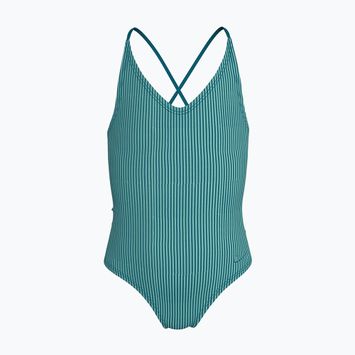 Детски цял бански костюм Nike Ocean Bound Ripple Texture Lace Up blached turquoise