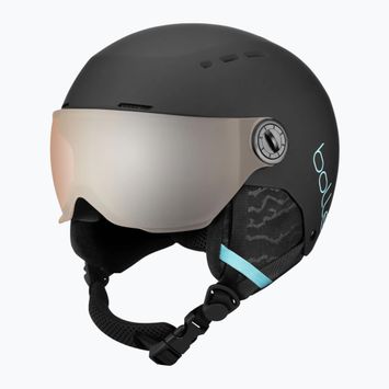 Детска ски каска Bollé Quiz Visor Jr black/blue matt/orange gun