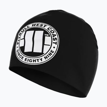 Зимна шапка Pitbull West Coast с голямо лого черно/бяло