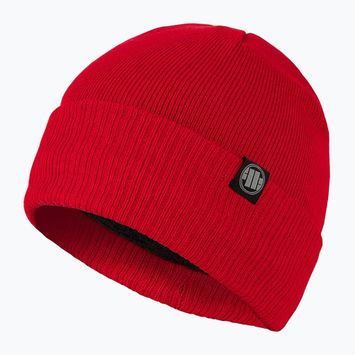 Зимна шапка Pitbull West Coast с малко лого червена