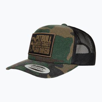 Мъжка шапка Pitbull West Coast Mesh Snapback ,,Blood Dog" Camo Trucker wood/black