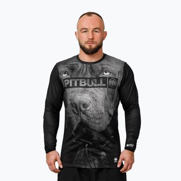 Мъжка блуза с дълъг ръкав за тренировка Pitbull Mesh Performance Pro Plus Born in 1989 black