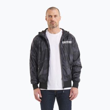 Мъжко яке Pitbull Athletic Logo с качулка от найлон all black camo