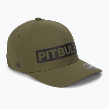 Pitbull West Coast Мъжка пълна шапка ,,Hilltop" Stretch Fitted olive