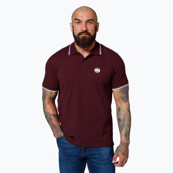 Мъжка поло тениска Pitbull West Coast Polo Pique Stripes Regular burgundy