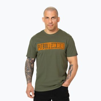 Pitbull Eighty Nine Dog мъжка тениска тъмно маслинова