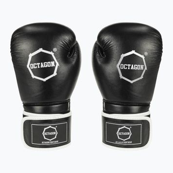 Боксови ръкавици Octagon Agat черно/бяло