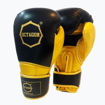 Боксови ръкавици Octagon Prince черни/златни