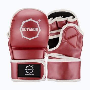 Червени граплинг ръкавици Octagon Metallic MMA