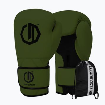 Боксови ръкавици Octagon Legion Enforcer + чувал dark green