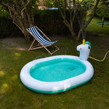 Детски плувен басейн с фонтан AQUASTIC ASP-180U 180 cm бял