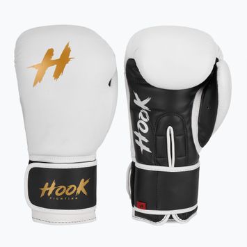 HOOK FIGHTING Готови за бой кожени боксови ръкавици бели
