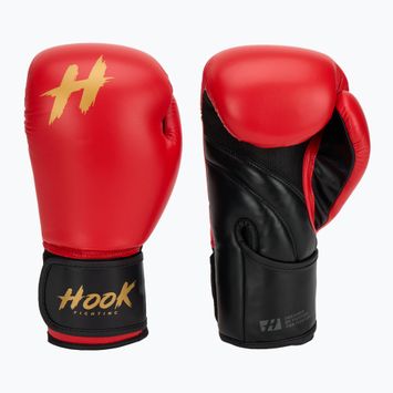 HOOK FIGHTING Готови за тренировка боксови ръкавици червени