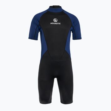 Мъжки бански костюм AQUASTIC Wavey 2 mm черен/син