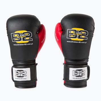 Боксови ръкавици Division B-2 черни/червени DIV-TG01
