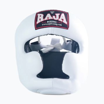 RAJA BOXING Полукожена бяла боксова каска