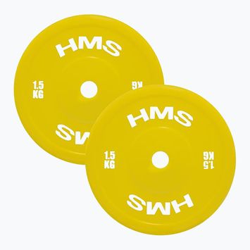PE олимпийска тежест HMS TPP01 2 x 1,5 kg жълт