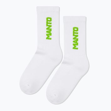 Чорапи MANTO Logotype white/green
