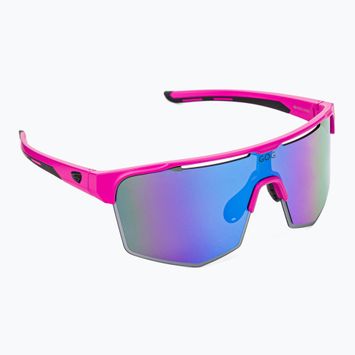 Очила за колоездене GOG Athena matt neon pink / black / polychromatic white-blue E508-3