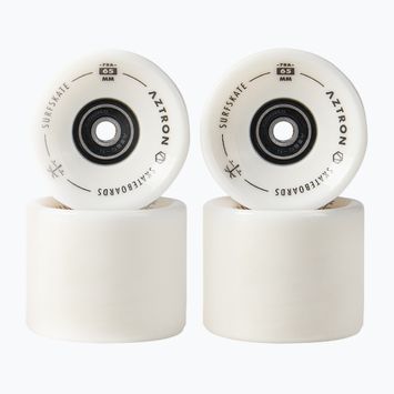 Aztron Surfskate 65 mm / 78A колела за скейтборд 4 бр. ярко бели
