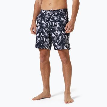 Мъжки шорти за плуване Helly Hansen Newport Boardshorts 8" navy nautical aop