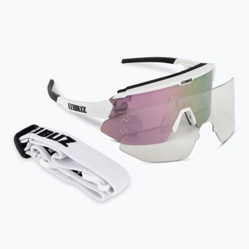 Очила за колоездене Bliz Breeze Small S3+S0 матови бели/кафяви розови мулти/прозрачни
