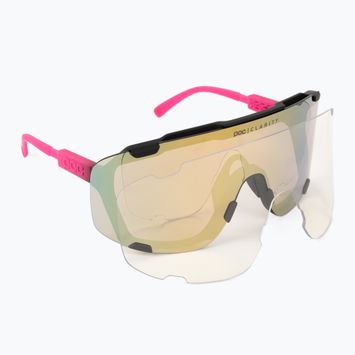 Очила за велосипеди POC Devour fluo pink/uranium black translucent/clarity road gold