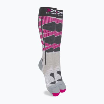 Дамски чорапи за ски X-Socks Ski Control 4.0 сиви XSSSKCW19W
