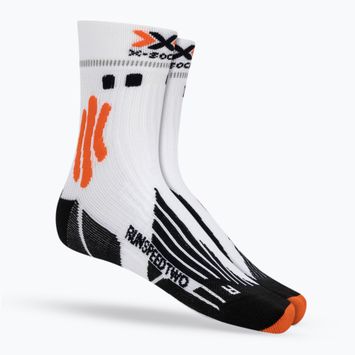 Мъжки чорапи за бягане X-Socks Run Speed Two 4.0 arctic white/trick orange