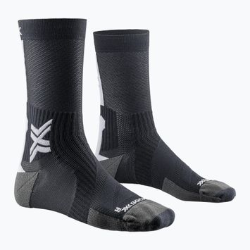 X-Socks Bike Perform Crew черни/арктически бели чорапи за колоездене