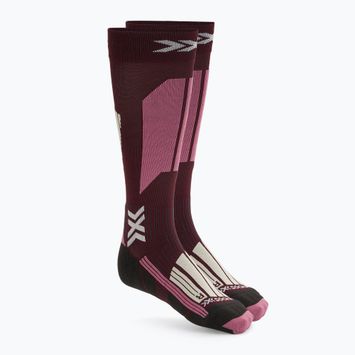 Дамски скиорски чорапи X-Socks Ski Touring Perform Otc deep purple/light sand