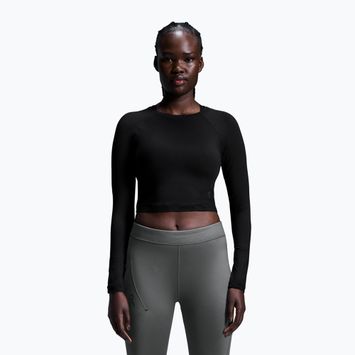 Дамска блуза с дълъг ръкав за тренировка On Running Studio Long-T Crop black