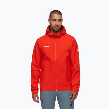 Мъжко дъждобранно яке Mammut Linard Light HS с качулка mammut red