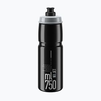 Колоездачна бутилка Elite Jet 750 ml черно/сиво лого