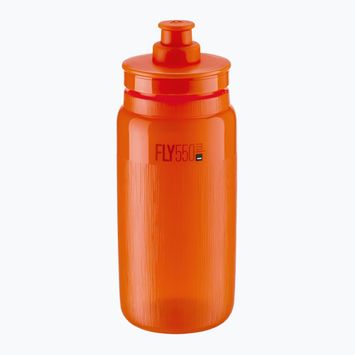 Elite FLY Tex 550 ml прозрачна/оранжева червена велосипедна бутилка