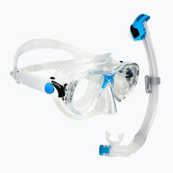 Комплект за гмуркане Cressi Marea + Seal Dry Jr clear/azure