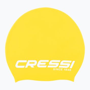 Шапка за плуване с дълга коса Cressi Loira жълто/бяло