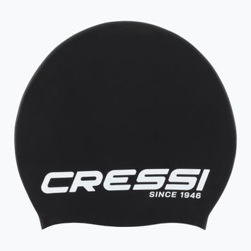 Шапка за плуване с дълга коса Cressi Loira черна/бяла