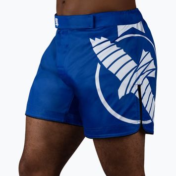 Мъжки тренировъчни шорти Hayabusa Icon Mid-Thigh MMA синьо/бяло