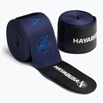 Hayabusa Deluxe жакардови боксови превръзки за ръце 450 cm сини
