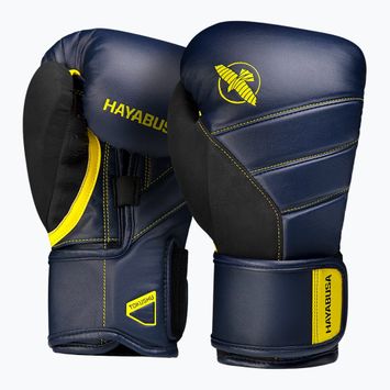 Боксови ръкавици Hayabusa T3 тъмносини/жълти