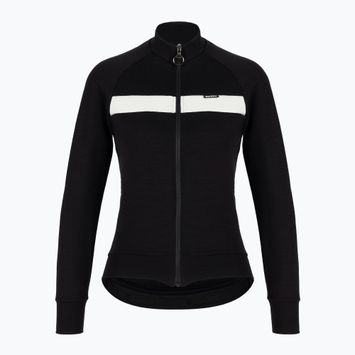 Мъжка блуза за колоездене Santini Adapt Wool Thermal Jersey черен SP216075ADAPTWOOL
