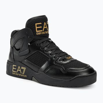 EA7 Emporio Armani Basket Mid тройно черни/златни обувки