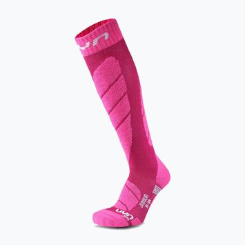 Детски скиорски чорапи UYN Junior Ski pink