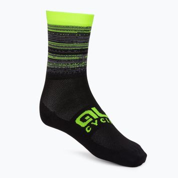 Чорапи за колоездене Alé Scanner черни/жълти L21181460