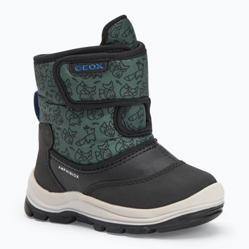Детски ботуши за сняг Geox Flanfil ABX black / forest