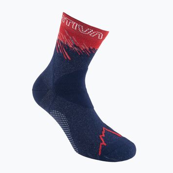 Чорапи за бягане La Sportiva Ultra Running deep sea/cherry tomato